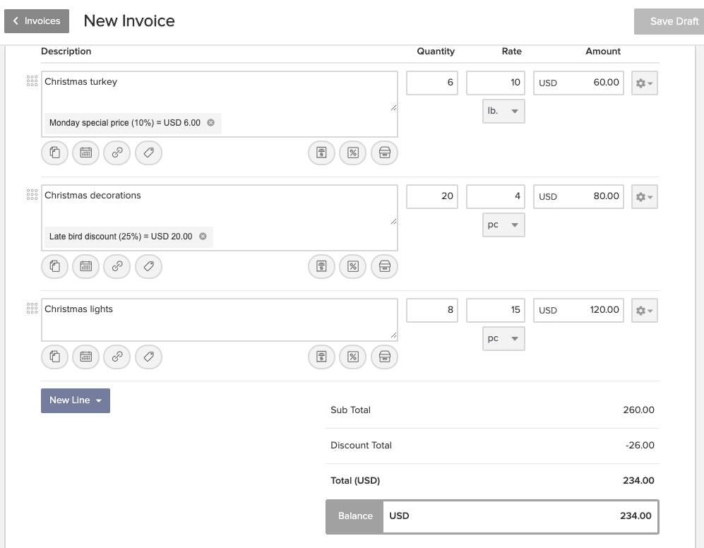 How to Add Taxes, Shipping and Discounts to Your Invoices in invoicely