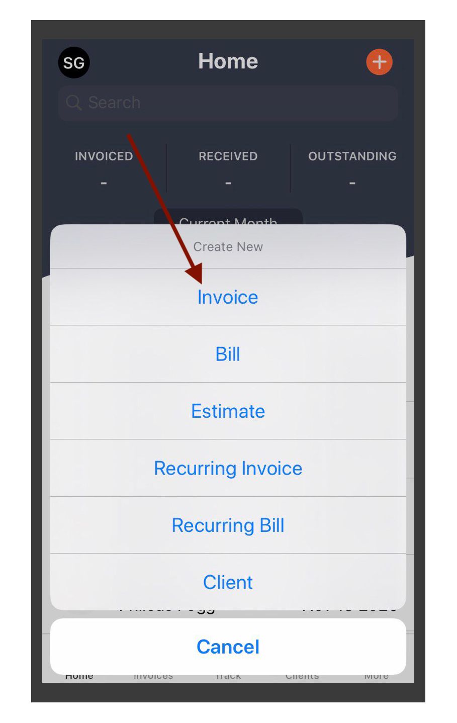 app to send invoices