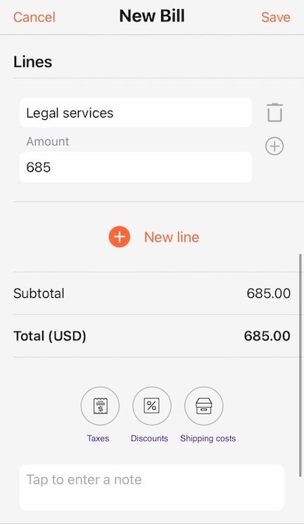 How To Write a Bill in the invoicely Mobile App